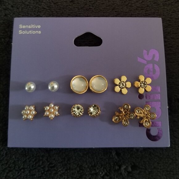 Claire's Stud Earrings Set (6 pairs) - Picture 5 of 6